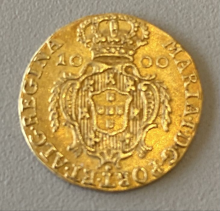 Moeda Ouro D. MARIA I - Quartinho 1200 Reis 1789