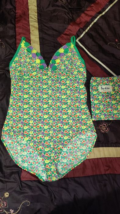 Купальник квітковий із сумочкою 18р батал