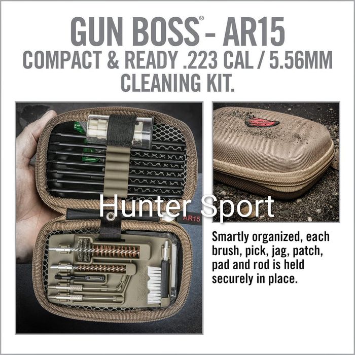 Набор Real Avid Gun Boss 20 в 1 для чищення нарізної зброї. Набір для чистки нарезного оружия АК АР серії Sig Sauer Colt Cz Bren та інших оригінал