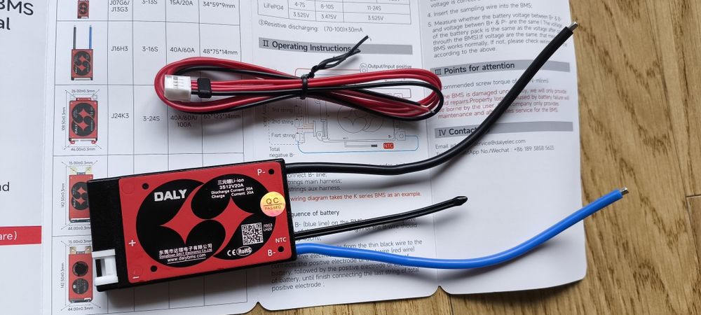 BMS  DALY  3S12V Układ zabezpieczający akumulator