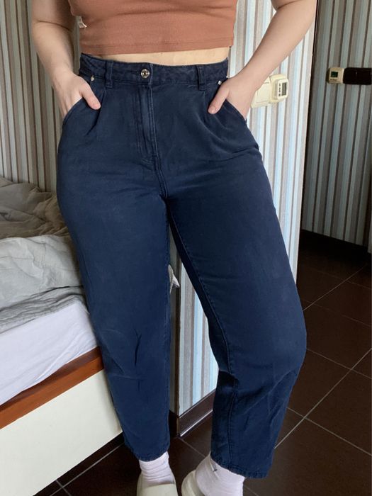 жіночі штани із завищеною талією mango