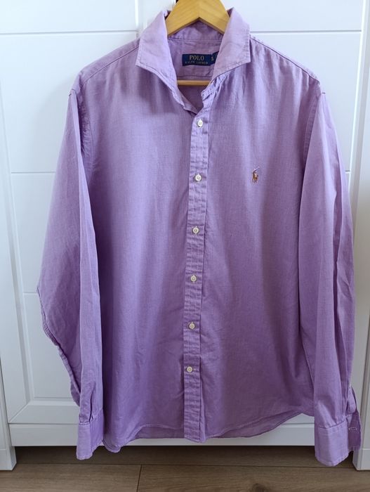 Liliowa koszula męska Ralph Lauren