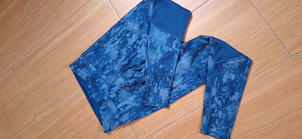 Leginsy S Reebok elastyczne niebieskie damskie