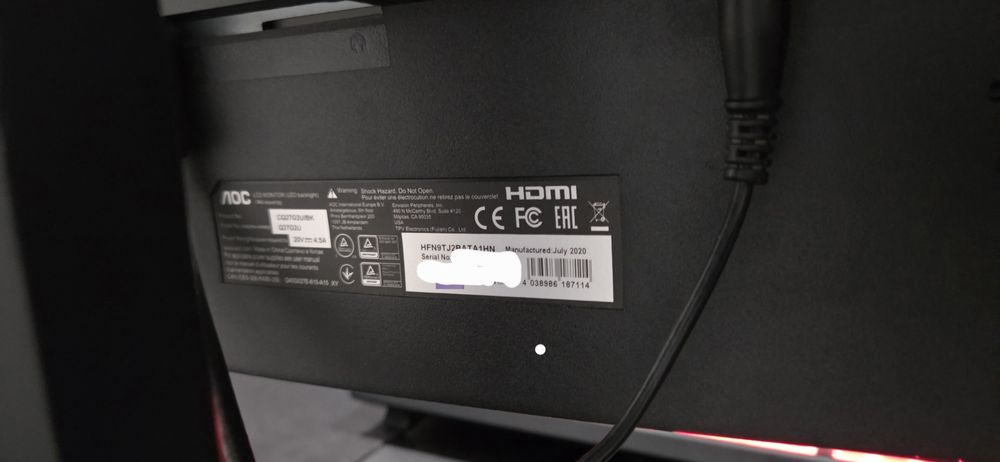 Monitor Gaming Curvo AOC CQ27G2U/BK | 27'' | 144 Hz | QHD