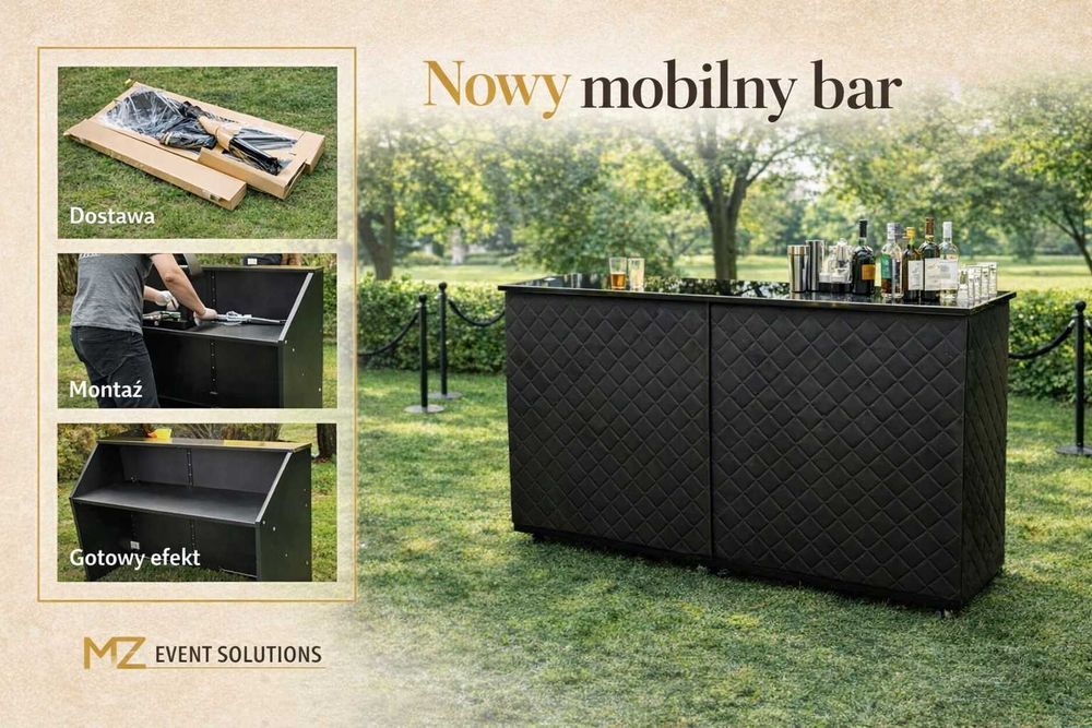 Mobilny Bar Premium – Elegancka Atrakcja na Eventy / Wesela / Firmówki