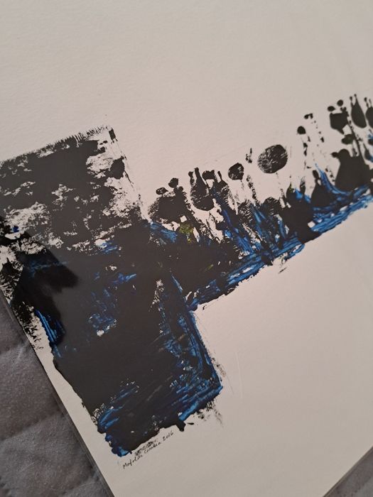 Pintura ilustração desenho de letra I - 42,2 x 29,8 cm - NOVO