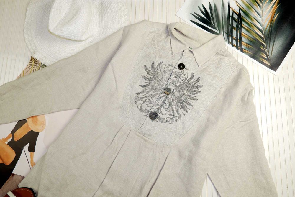 Рубашка Австрия Scheiber  piana 2XL 3XL вышиванка лён эксклюзив люкс