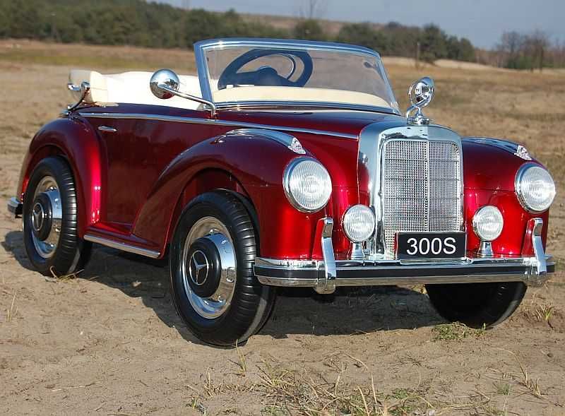 BAWIBUS.PL Auto samochód na akumulator Mercedes Benz 300S retro pojazd
