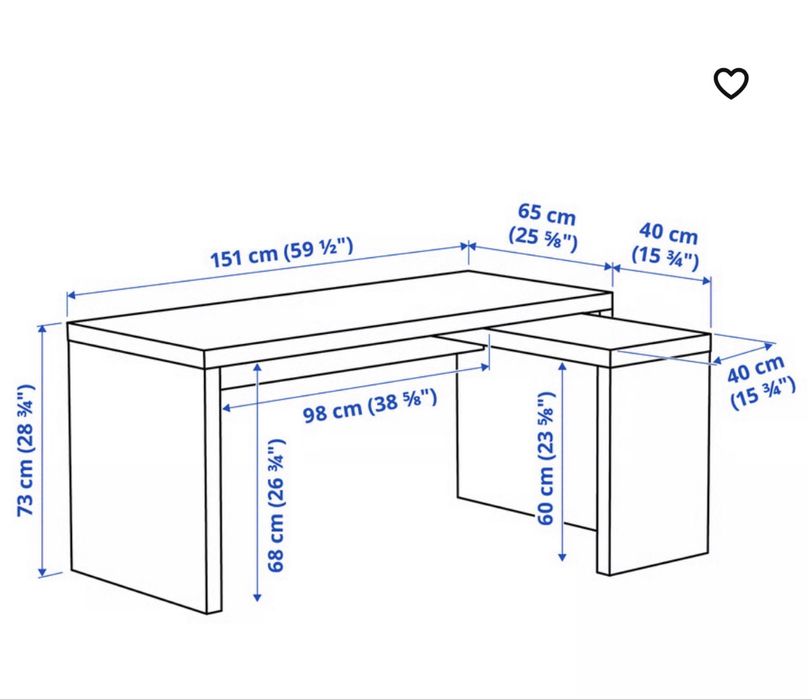Mesa de canto branca do IKEA