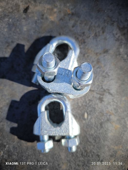 Скоба  зажим крепления троса