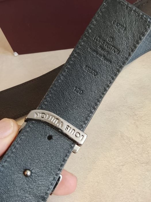 Luksusowe oryginalne skórzane pasek męski Louis Vuitton jak nowe