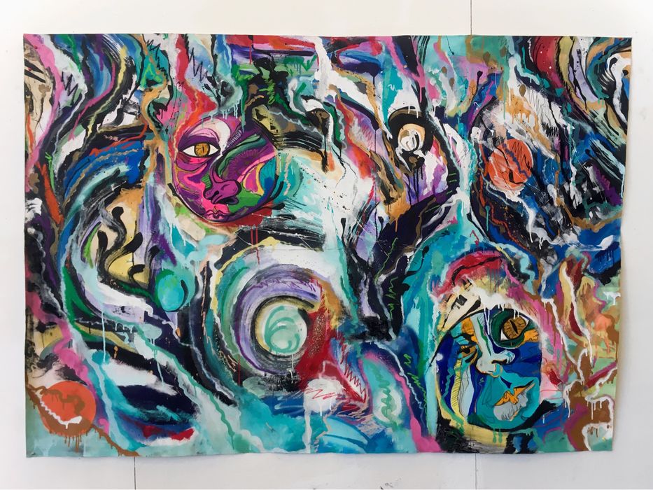 Obra Quadro Pintura Abstrata