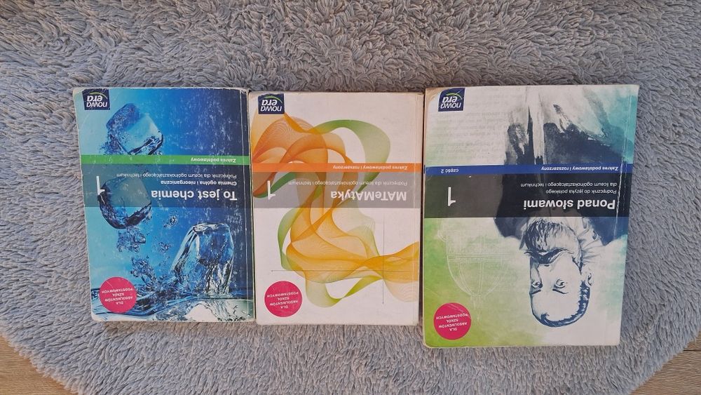 Podręczniki klasa 1 nowa era matematyka,chemia,j.polski