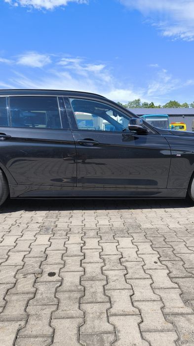 BMW F30 F31 Dokładnie Boczne progów M-performance Czarny Połysk