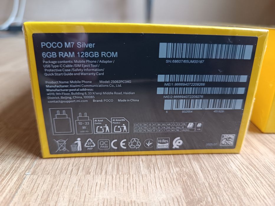 Poco m7 6/128   blue nfc 6.9" 144Hz fhd+ sd685 7000mAh