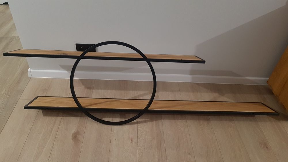 Półka dębowa loft 200 cm nowa