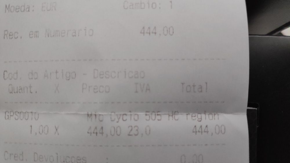 GPS Bicicleta Mio cyclo 505 HC como novo