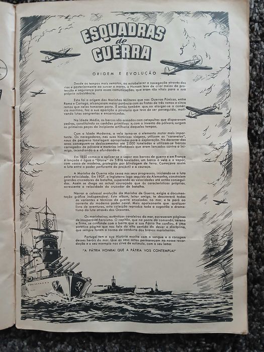 Caderneta de cromos "Esquadras de Guerra"