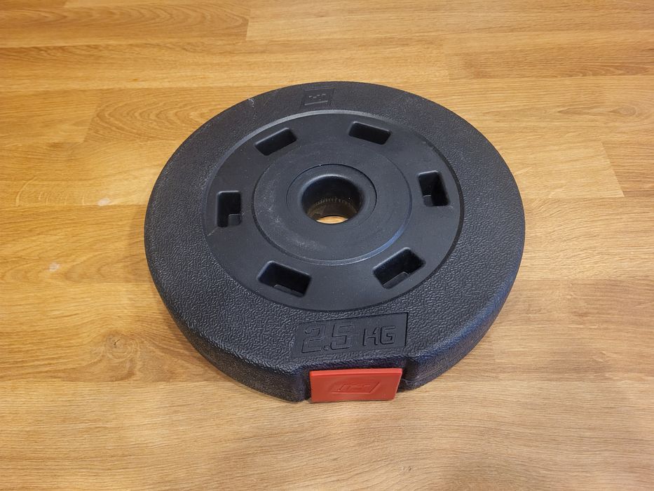 Hantle bitumiczne 2x17,5kg regulowane, gryf 50cm, 2 gwintowane zaciski