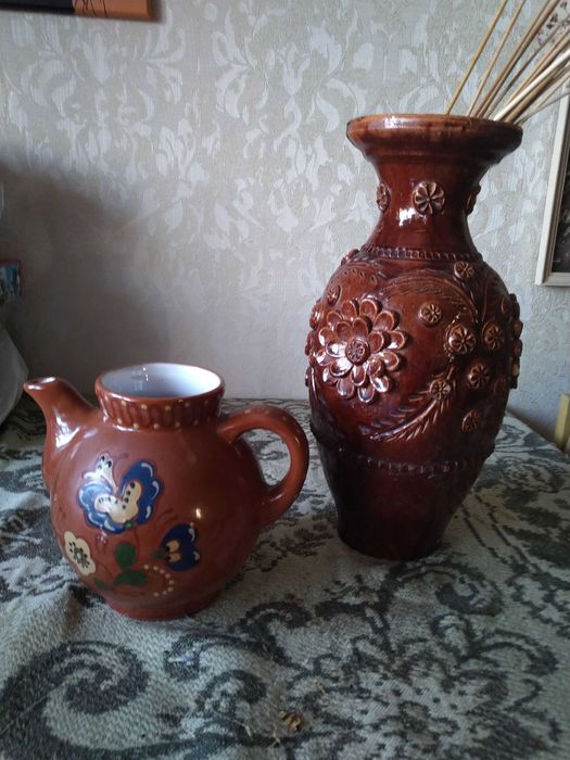 Фарфор статуэтка Глин,керамика и мини вазы кувшины посуда.Игрушки.