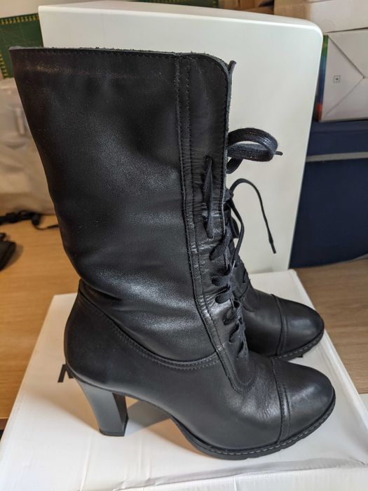 Buty, Botki zimowe, trzewiki ocieplane, skórzane McArthur czarne 36