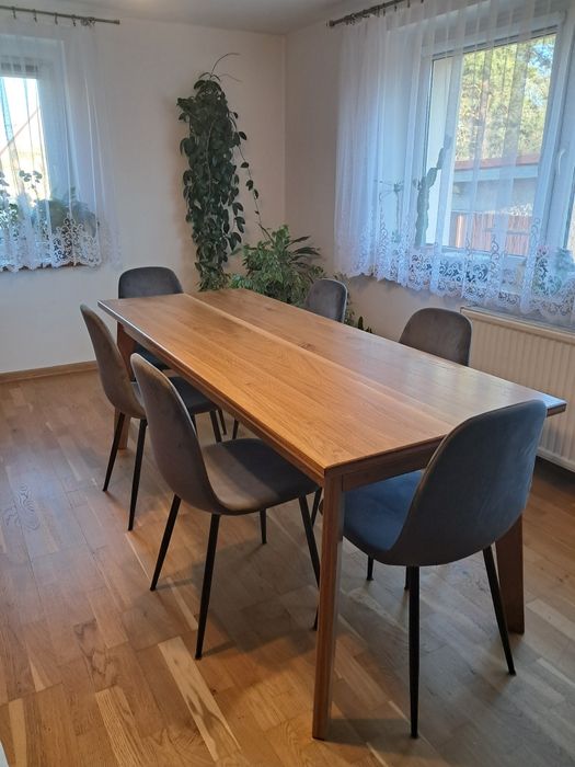 Stół dębowy lakierowany 200x79