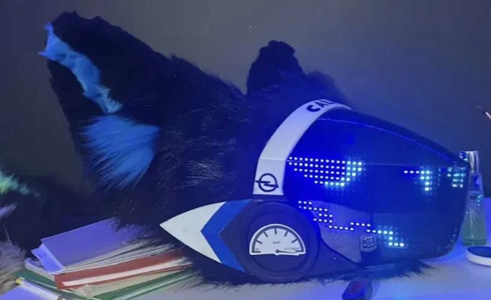 Protogen Maska Furry Fursuit cosplay led