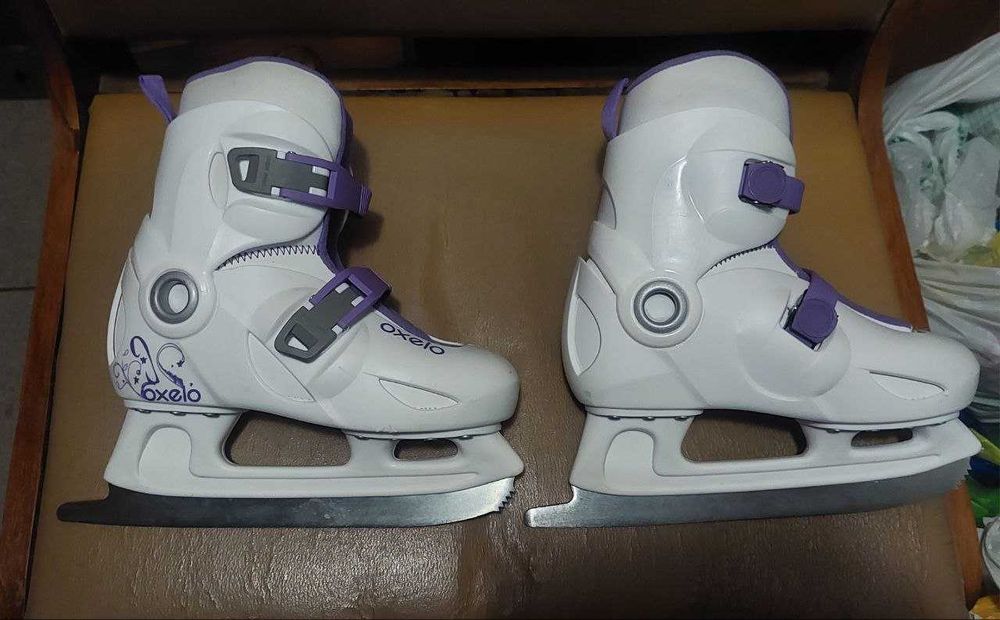 Ковзани дитячі розсувні OXELO EU32-34 PLAY 3 білі