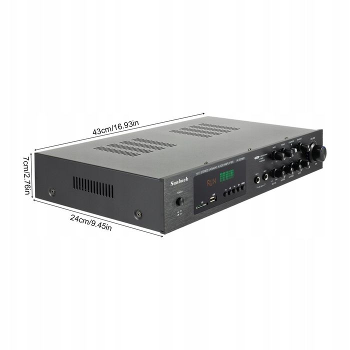 Wzmacniacz 600W Bluetooth Mini AV-628BT wzmacniacz HiFi FM/AM