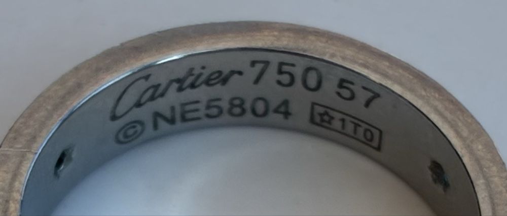 Authentic Cartier 18K White Gold Ring