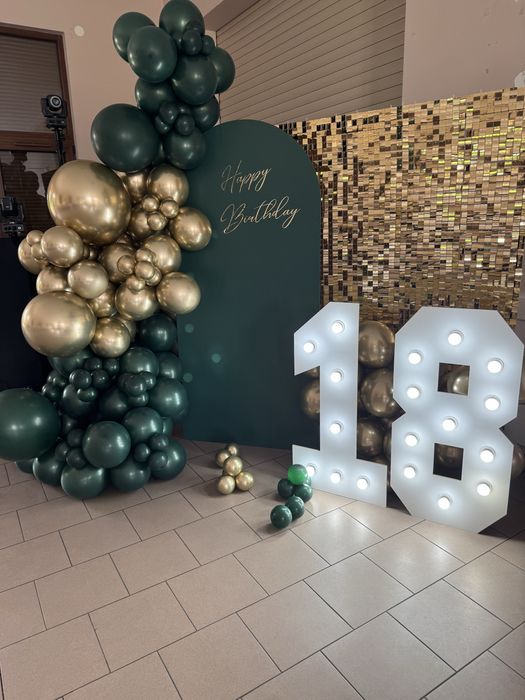 Ścianki balonowe, dekoracje imprez- stołów oraz sali