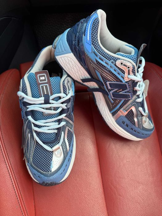 (БЕЗ ПЕРЕДОПЛАТИ) New Balance 1906a Navy Blue Silver нью беленс 1906 сині сріблясті літні кросівки сітка