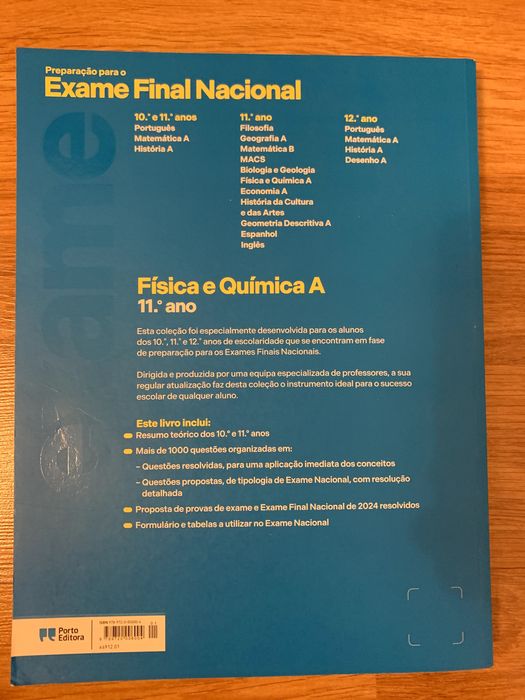 Preparação para o exame Física e química A 2025 (Porto editora)