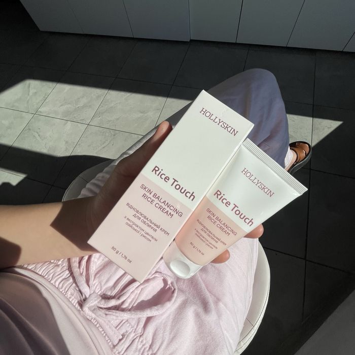 Відновлювальний крем для обличчя HOLLYSKIN Rice Touch (центела + рис), 50 мл