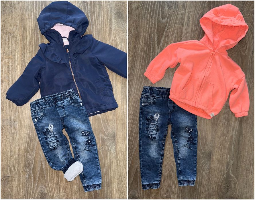 Пакет! 1,5-2,5г Куртка деми на флисе джинсы на меху кофта