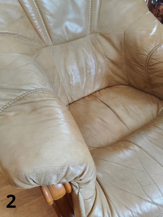 Skórzana kanapa + fotele