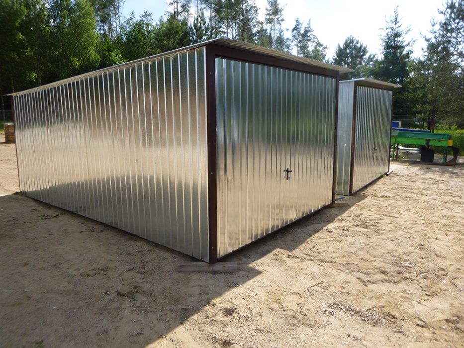 PROMOCJA PRODUCENTGaraż Blaszany Blaszak 3x5 na budowę Garaże  Budowa