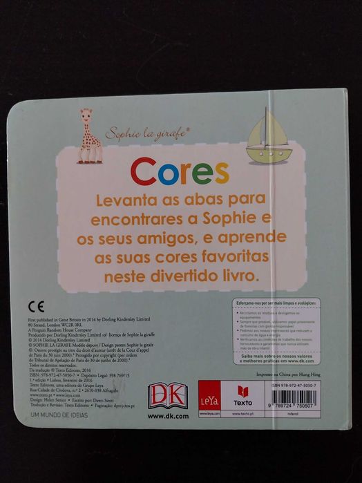 livro: “Cores”, da coleção Sophie La Girafe
