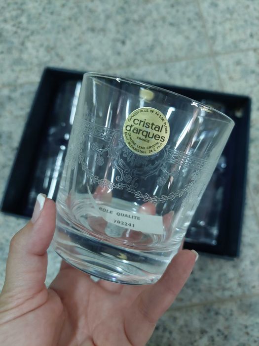 Vendo conjunto copos whisky Cristal d'arques.  Novos.