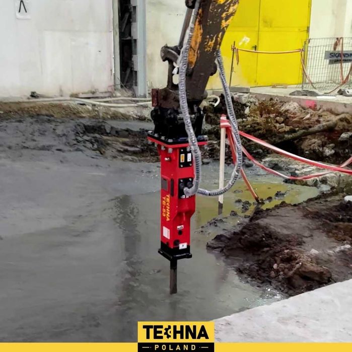 Młot hydrauliczny MINIkoparka 0,8-2.5 tony Techna TE-40 128 kg Jcb CAT