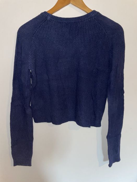 Camisola de malha azul