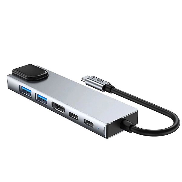 Tech-Protect Hb02 Hub Adapter 6In1 Type-C + Usb2.0 + Usb3.0 + Hdmi 4K