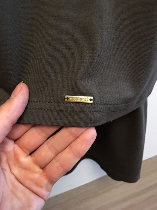 Sukienka monnari khaki orange warkocze sznury boho podwójna blaszka