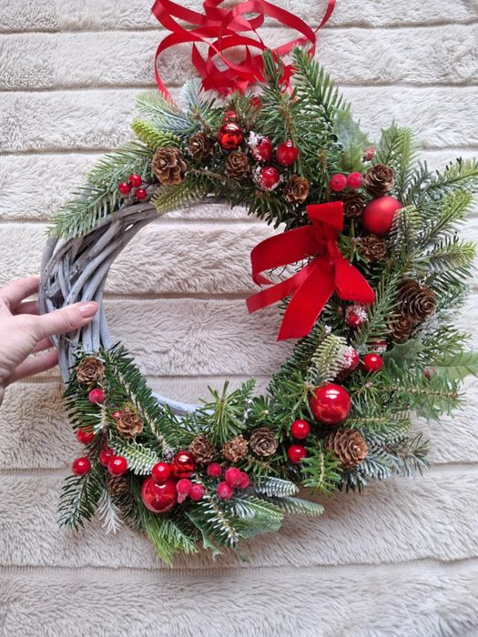 Stroik świąteczny, wianek na drzwi