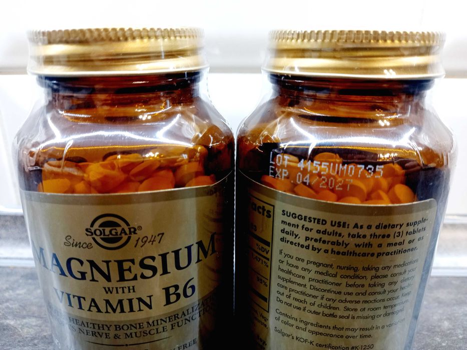 Solgar, Magnesium + Vitamin B6 (250 таб.), магний В6, магній В6