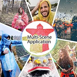 Ponchos descartáveis Impermeável ​​protetor chuva com capuz Adulto