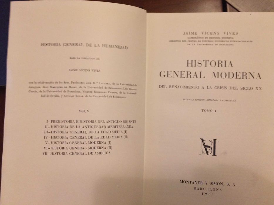 Historia General Moderna. 2 Volumes.
