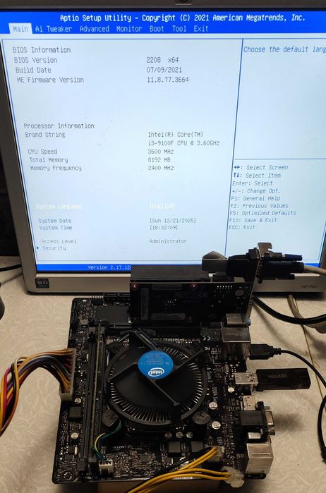 Комплект s1151v2 (Asus Prime H310M-R R2.0 - Core I3-9100F -8Gb Ddr4)