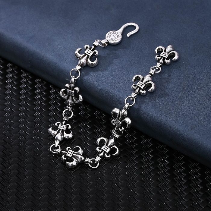 Срібний браслет Chrome Hearts | Срібний ланцюжок на руку Хром Хартс