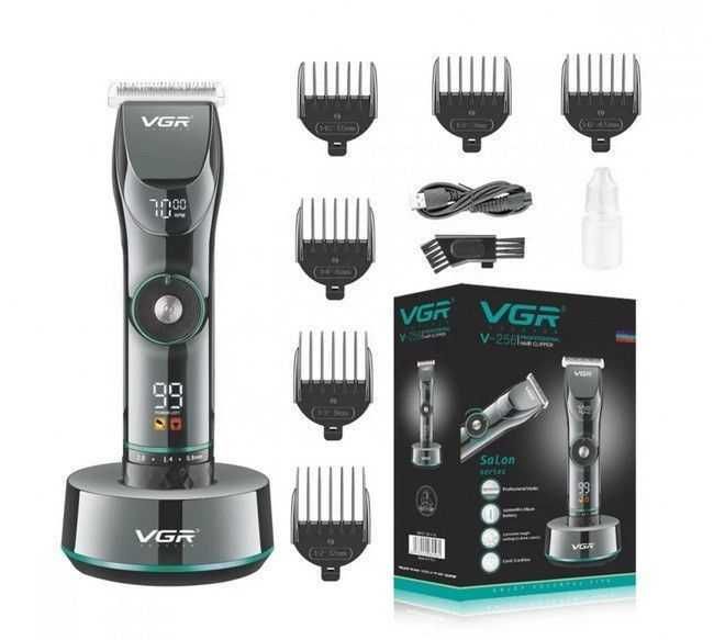 Професійна машинка для стрижки волосся VGR V-256 з насадками